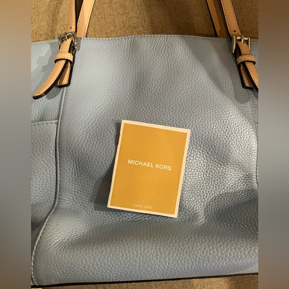 Michael Kors Sky Blue Pebbled Leather Tote, VGUC - Picture 16 of 16